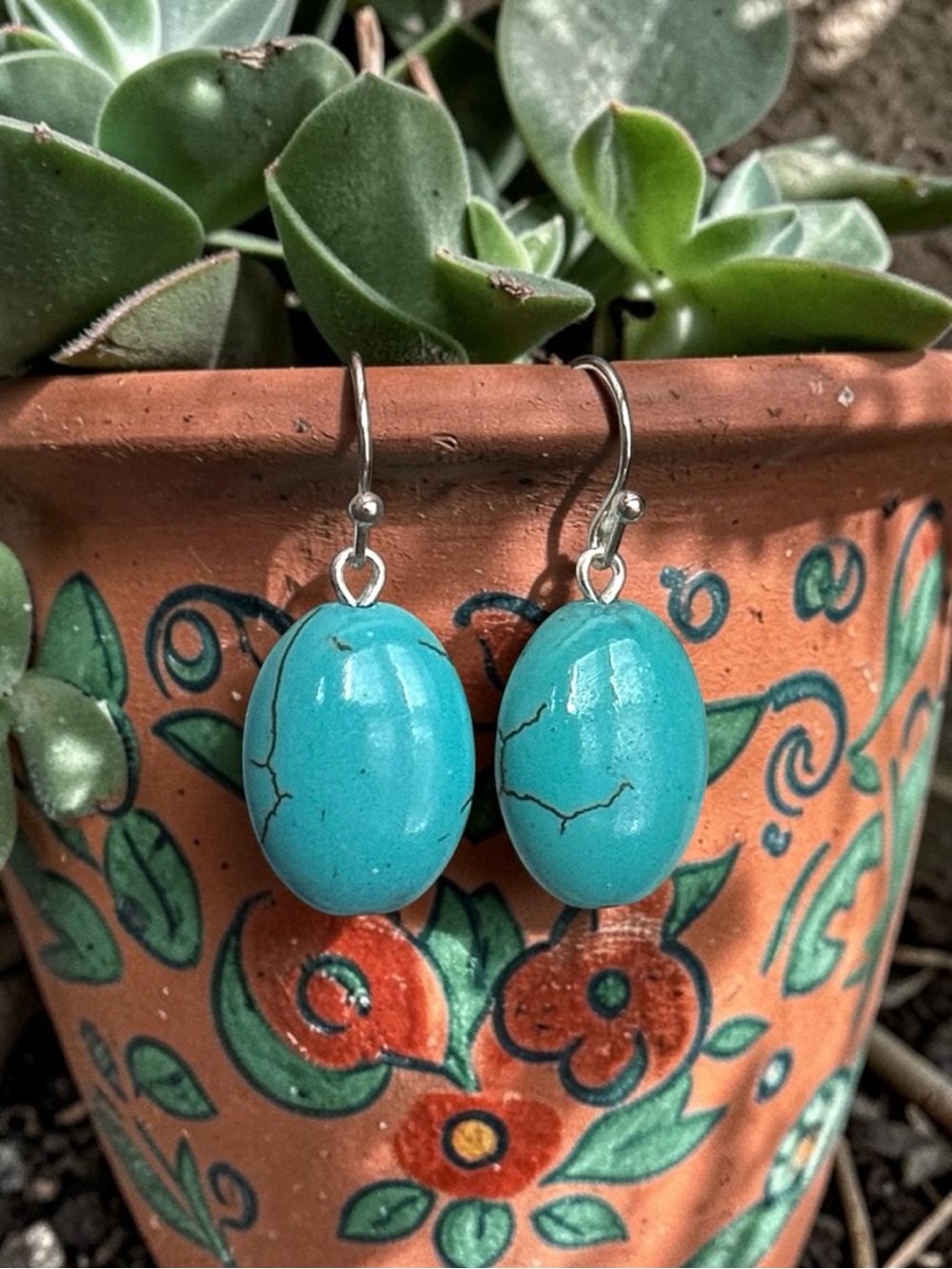 5 For $25💫Turquoise Oval Earrings